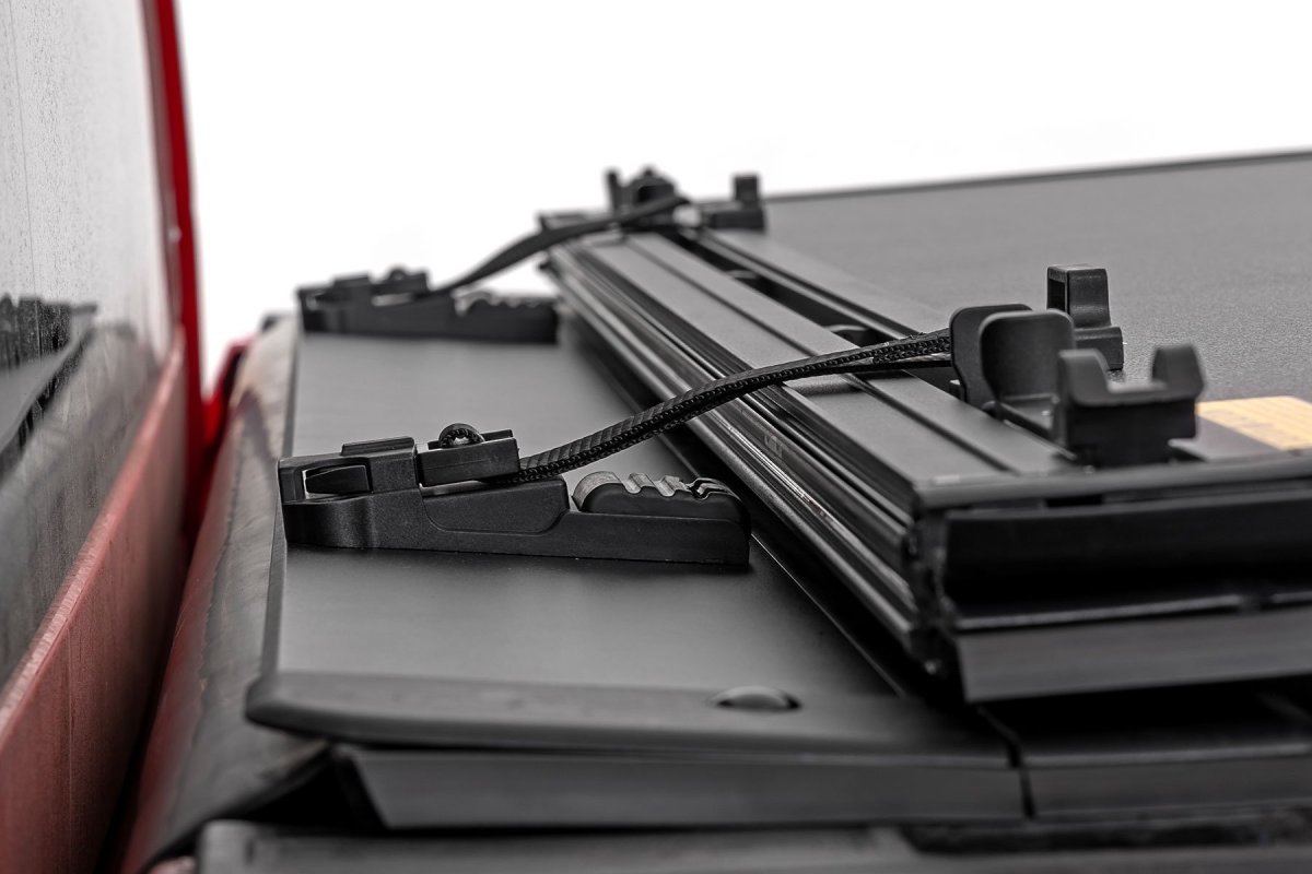 Chevrolet Silverado 1500 Hard Tri-Fold Bed Cover - Rough Country - Flip-Up - '19-'24